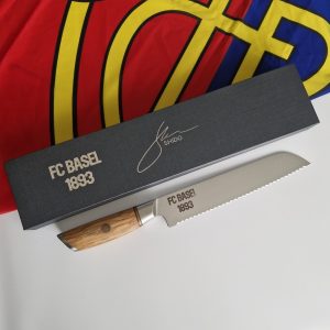 Damast Brotmesser FC Basel - Schriftzug FC Basel 1893