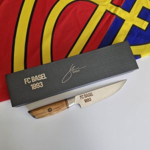 Damast Allzweckmesser FC Basel - Schriftzug FC Basel 1893