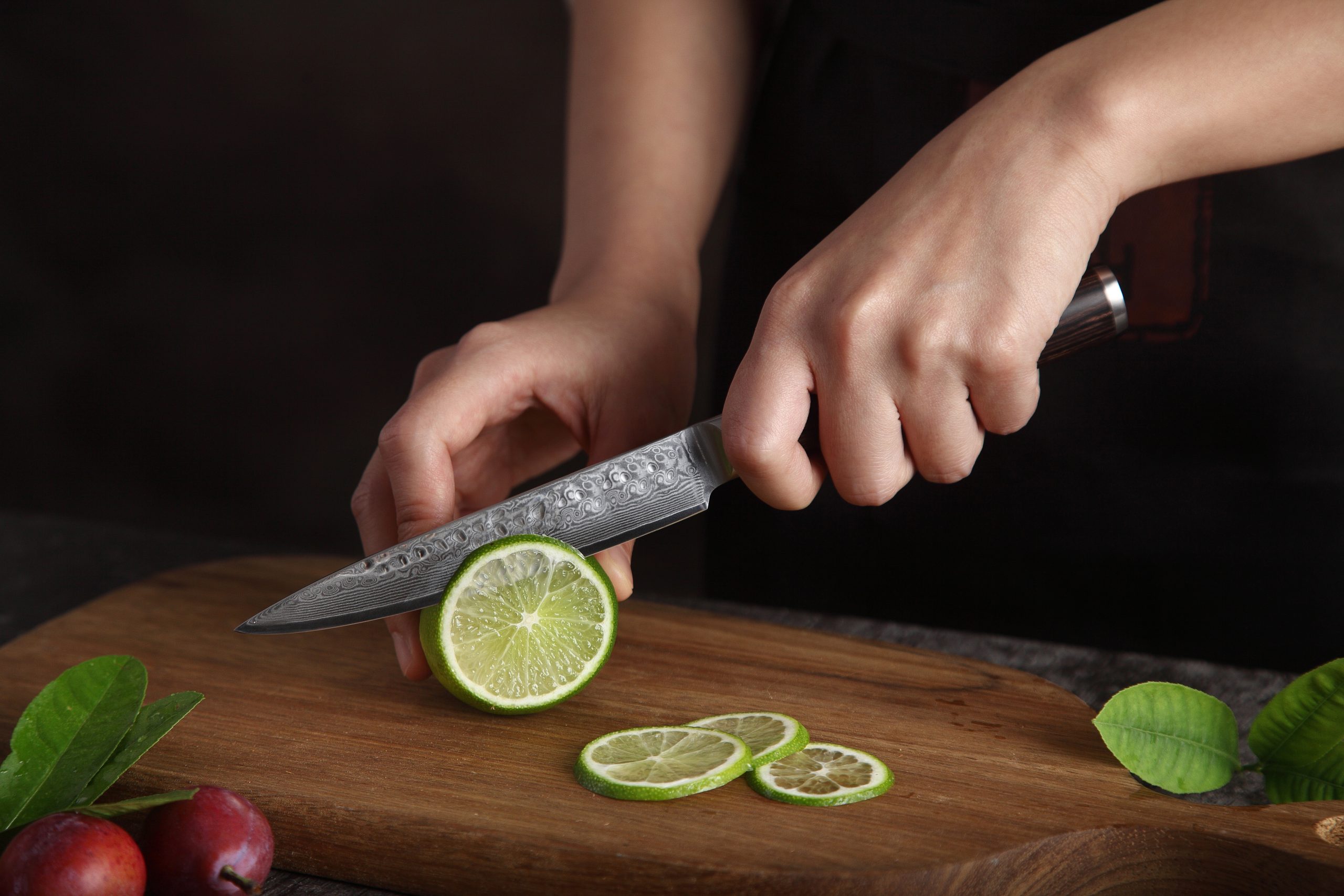 SHIDO Damast Allzweckmesser mit Gravur